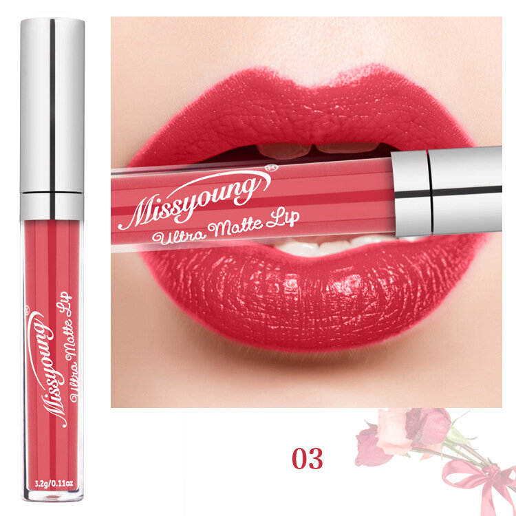 Best Missyoung Matte Liquid Lipstick Velvet Nude Pigment 