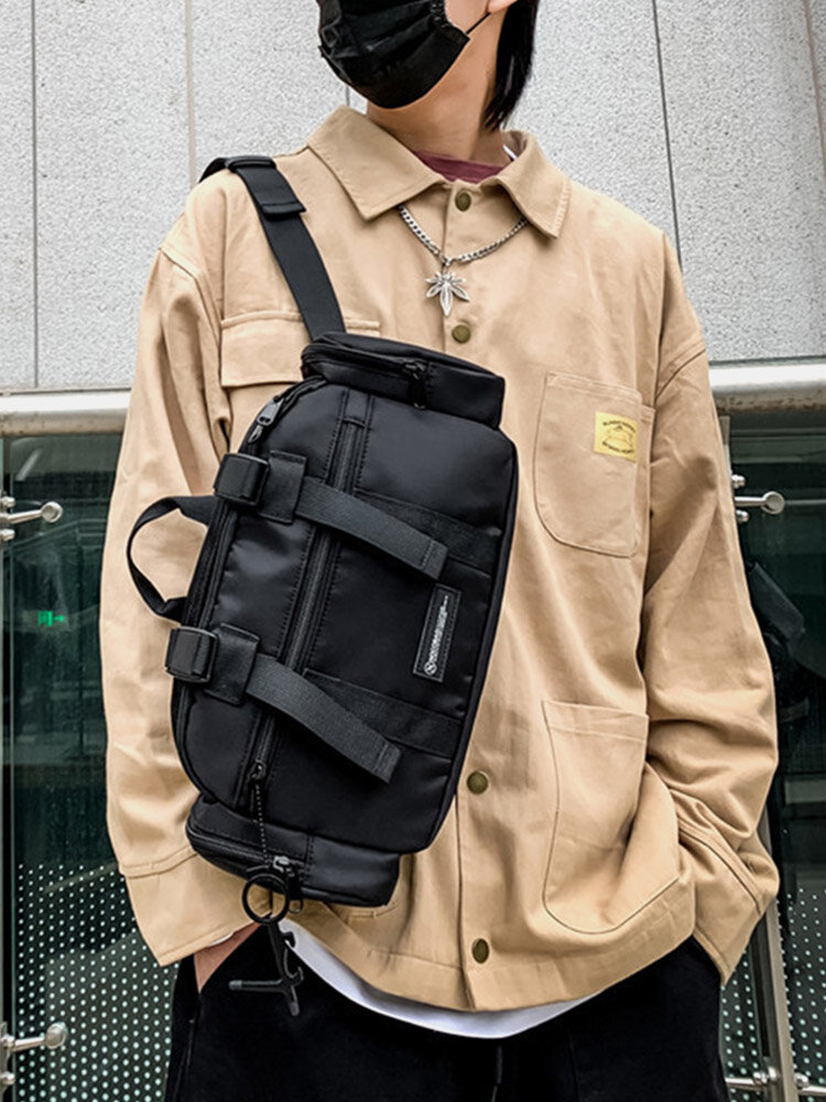 Men Nylon Brief Black Multi-Carry Crossbody Bag Fashion Shoulder Bag