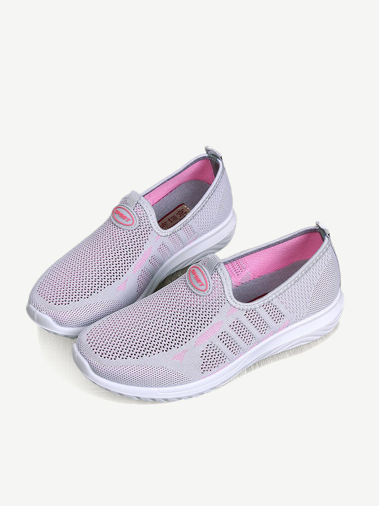 Women Light Breathable Mesh Soft Sole Mother Sports Shoes