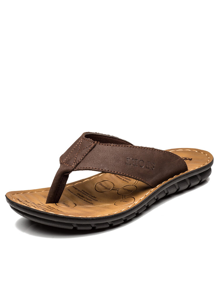 Men Clip Toe Soft Sloe Water Beach Sandals Casual Flip Flops