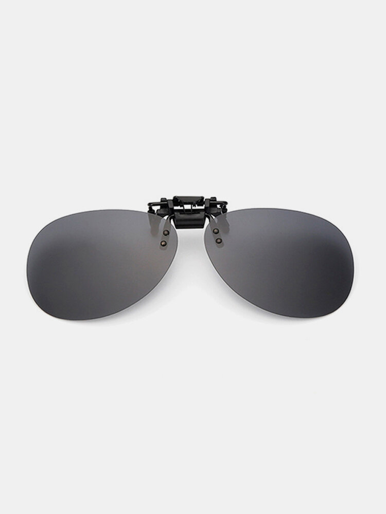 Men Non-frame Flaky Sunglasses Auxiliary Myopic Glasses Wear Leisure Driving Sunglasses