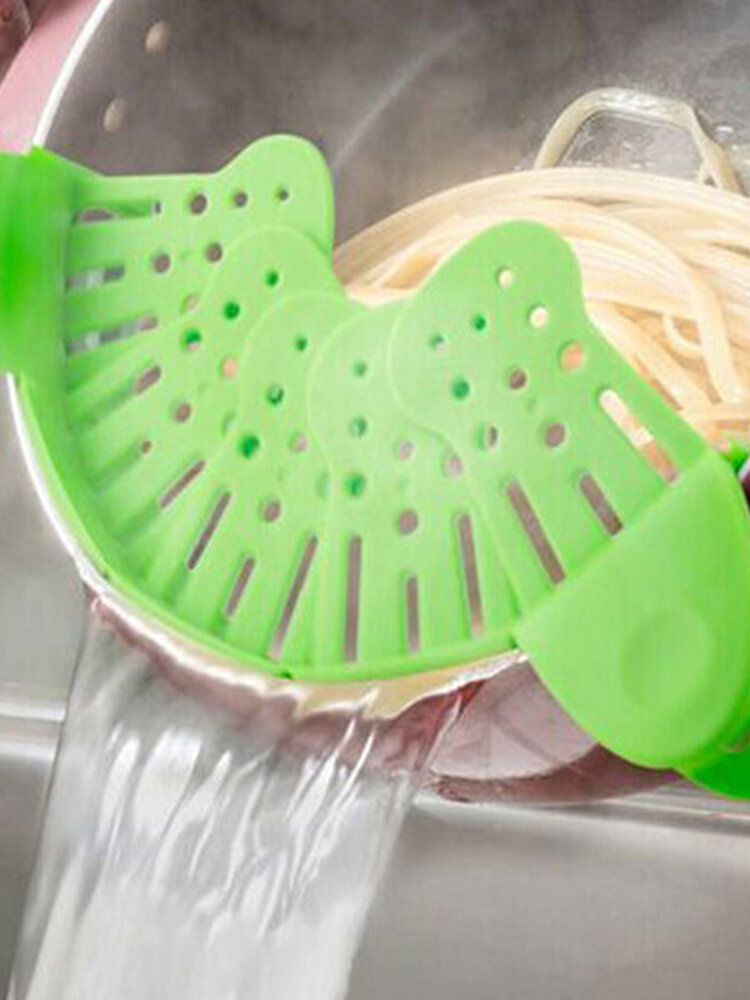 Colador de lavado de frutas y verduras Olla de plástico Coladores de embudo Filtros de agua Escurridor expandible 