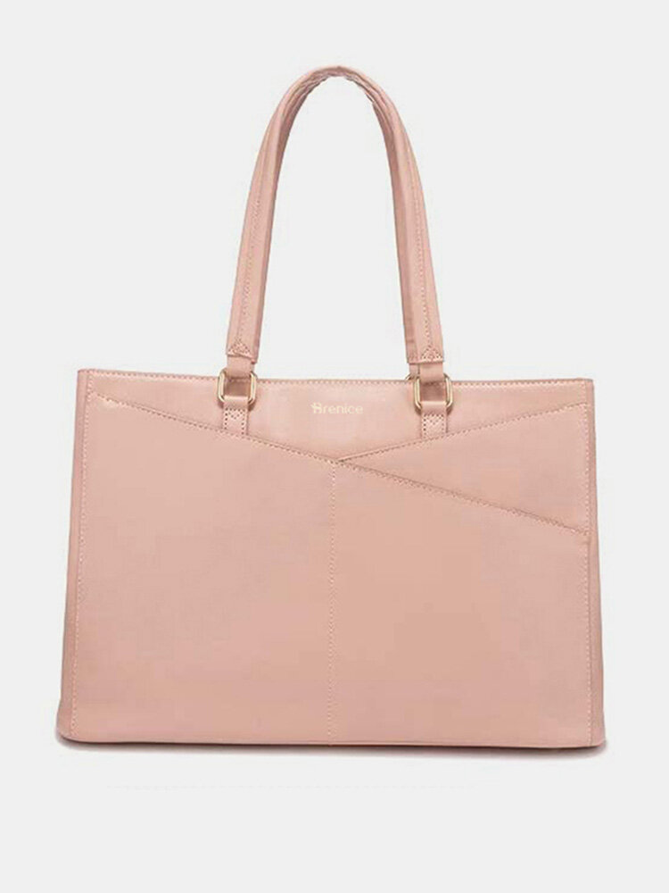 Women Faux Leather Fashion Multifunction Large Capacity Hardware Tote Handbag Shoulder Bag