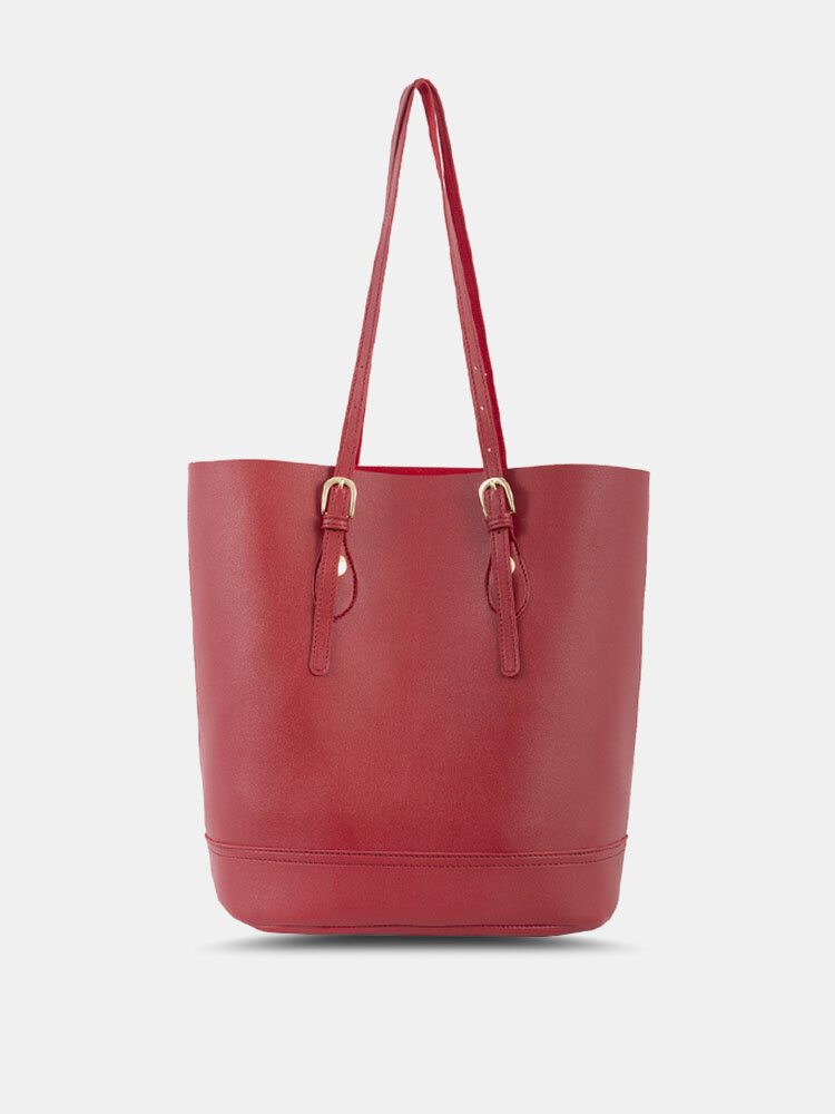 Women Vintage Large Capacity Multi-Carry Faux Leather Handbag Tote
