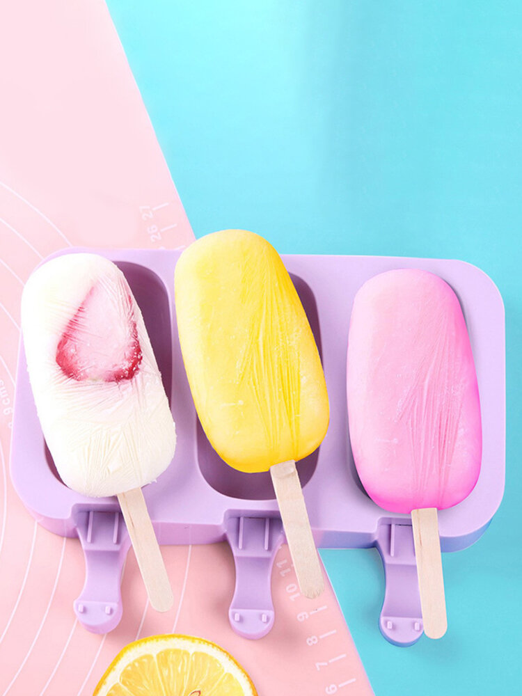 Diy自家製アイスクリームシリコーンアイスクリーム型夏のアイスクリーム型