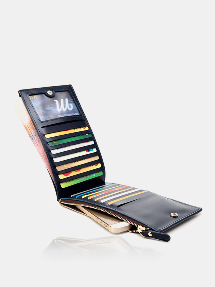15 Card Slots Business 5.5 Inch Phone Bag Long Wallet For Men
