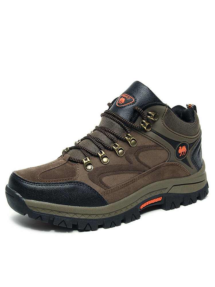 Men Suede Non Slip Warm Casual Outdoor Hiking Shoes