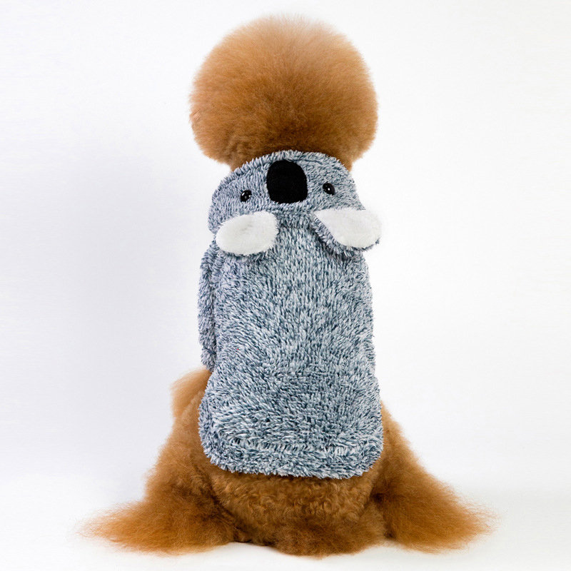 Pet Dog Koala Winter Warm Costume Puppy Funny Animal Shape Clothing