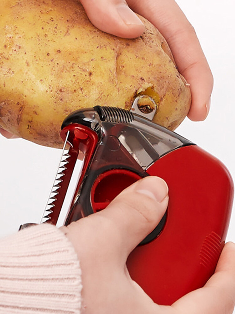 Faca para descascador de batatas para descascamento de batatas com três lâminas multifuncionais