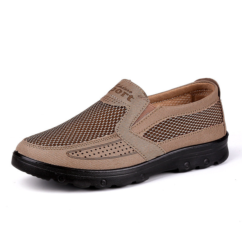 Large Size Men Mesh Splicing Comfortable Soft Sole Casual Shoes