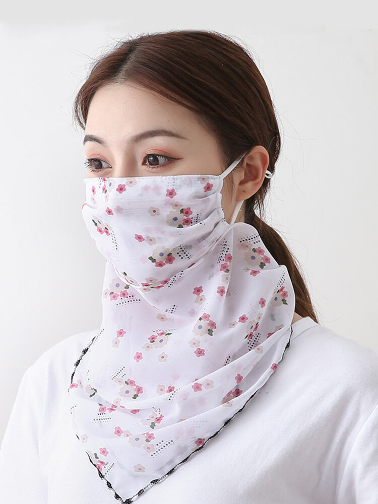 Outdoor Riding Mask Printing Neck Sunscreen Scarf Mask Breathable Quick-drying Summer 