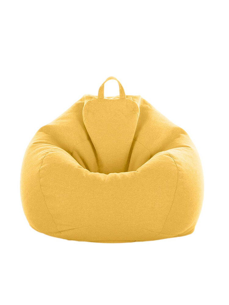 Lazy Sofa Fabric Chair Indoor Highback Gaming Beanbag Chair for Adults Kids No Filler JYQ-SZRQ Bean Bag Chair Sofa Cover Color : Beige, Size : L 