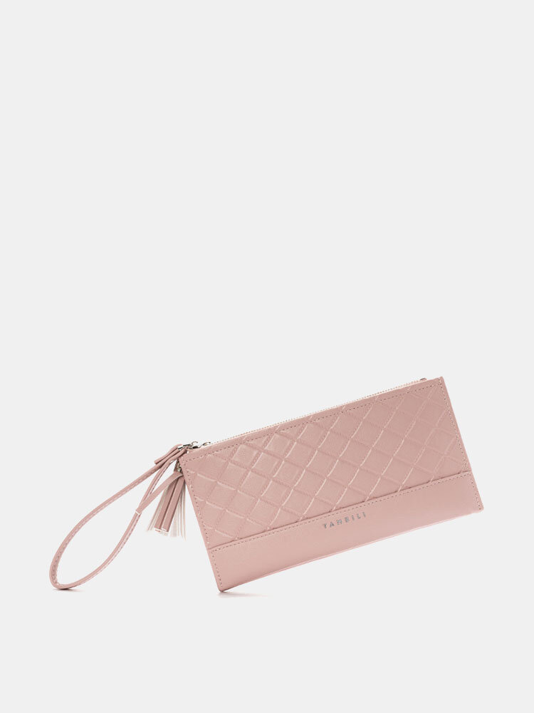 Искусственная кожа Элегантный поясной пакет большой емкости Mulit Card Zip Wristlet Wallet Wallet