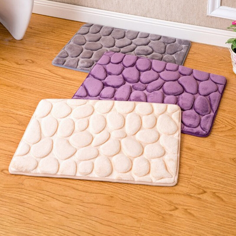 

1 Pcs Coral Fleece Bathroom Memory Foam Rug Kit Toilet Bath Non-slip Mats Floor Carpet Set For Bathroom, Camel;grey;light purple;red1;red2;black