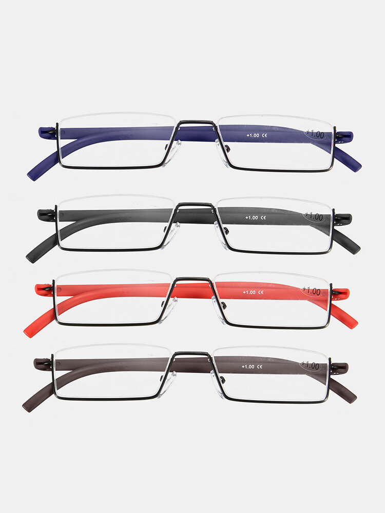 Half Frame Reading Glasses Comfortable Non-Deformable Goggles Glasses With Box Personal Eye Care