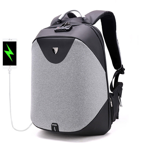 

Men Antitheft Backpack 5in Laptop Business Backpack with USB Charging Port, White;black;dark gray;black1