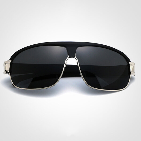 

Fashion Men's Casual Anti-UV Polarized Sunglasses Outdoor Large Frame Sunscreen UV400 Eyeglasses, Gold;brown