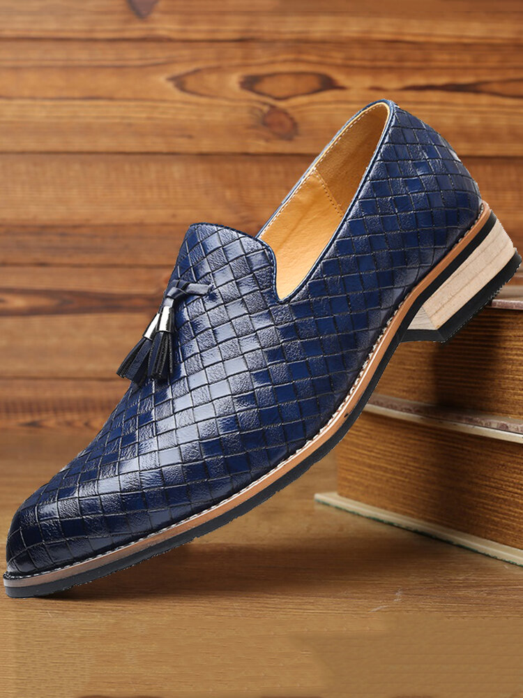 Men Brogue Style Tassel Slip-on Hard Wearing Casual Business Shoes