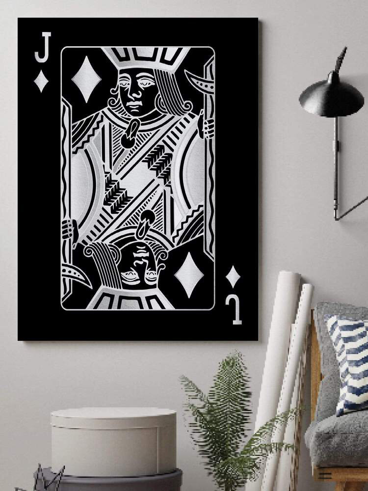 Poker J Pattern Canvas Painting Unframed Wall Art Canvas Living Room Home Decor