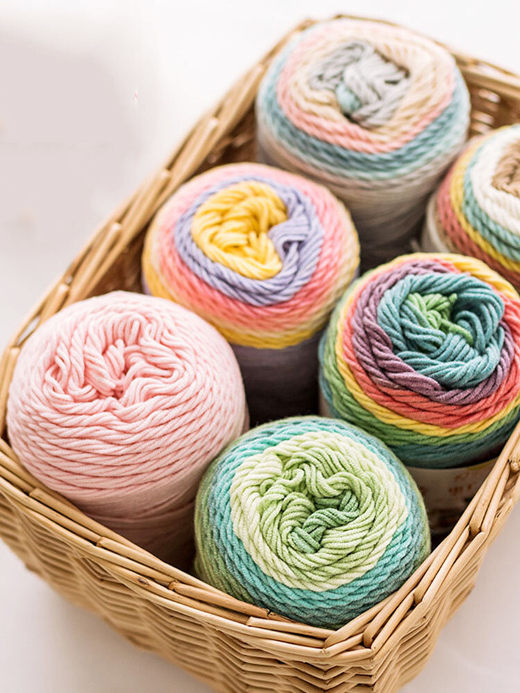 

10PCS 193m Cotton Multicolor Crochet Rope Thread Braiding Rope Hand DIY Dress Doll Cushion Weaving Rope