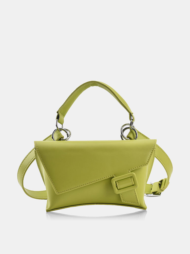 Women Faux Leather Solid Color Wear Resistant Large Capacity Underarm Bag Handbag Shoulder Bag