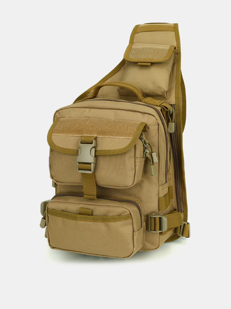 Men Outdoor Camo Pattern Printing Crossbody Bag Tacical Backpack Chest Bag Sling Bag
