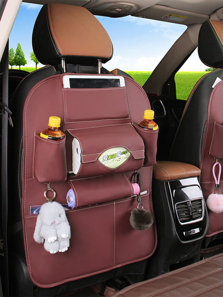 1 Pc Car Extra Space For storage Hanging Back Bag Foldable Hidden Table Tray Travel Dining Table Car Seat Storage Bag