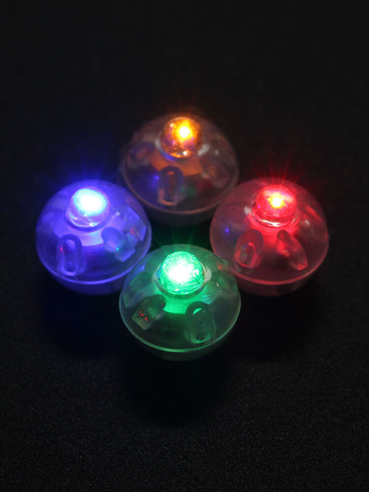 

25pcs 1.7cm Round LED Balloon Light Lamp Glowing Balloon Birthday Wedding Party Decoration, White;colorful;red;blue