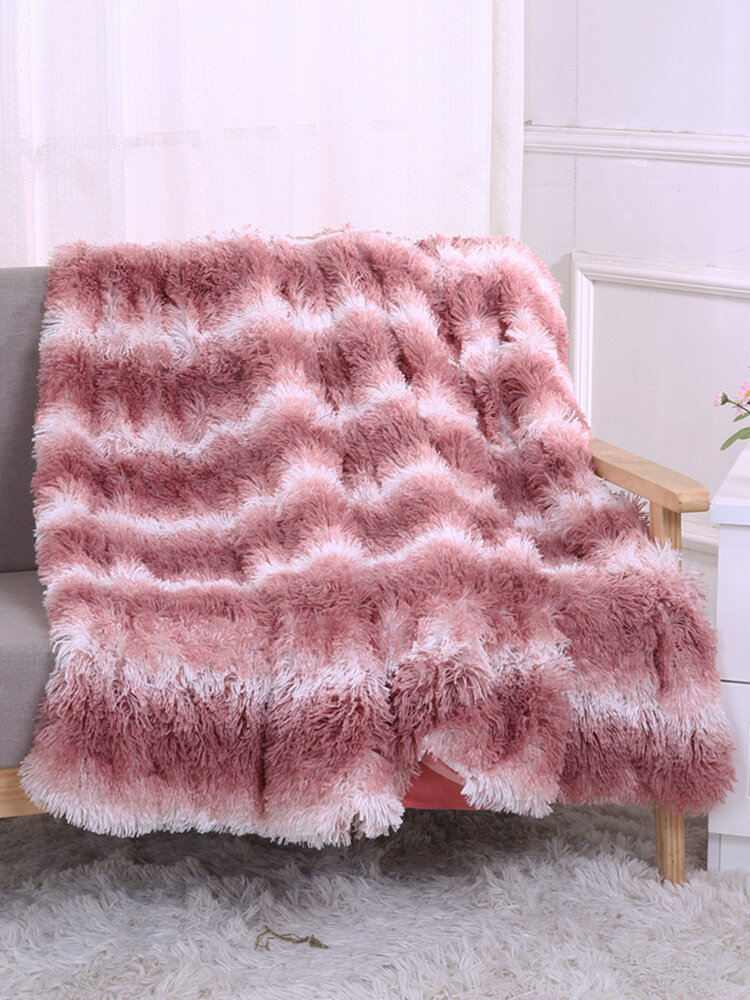 Double Sided Plush Pure Color Blanket Printing Warmth Sofa Blanket Office Blanket