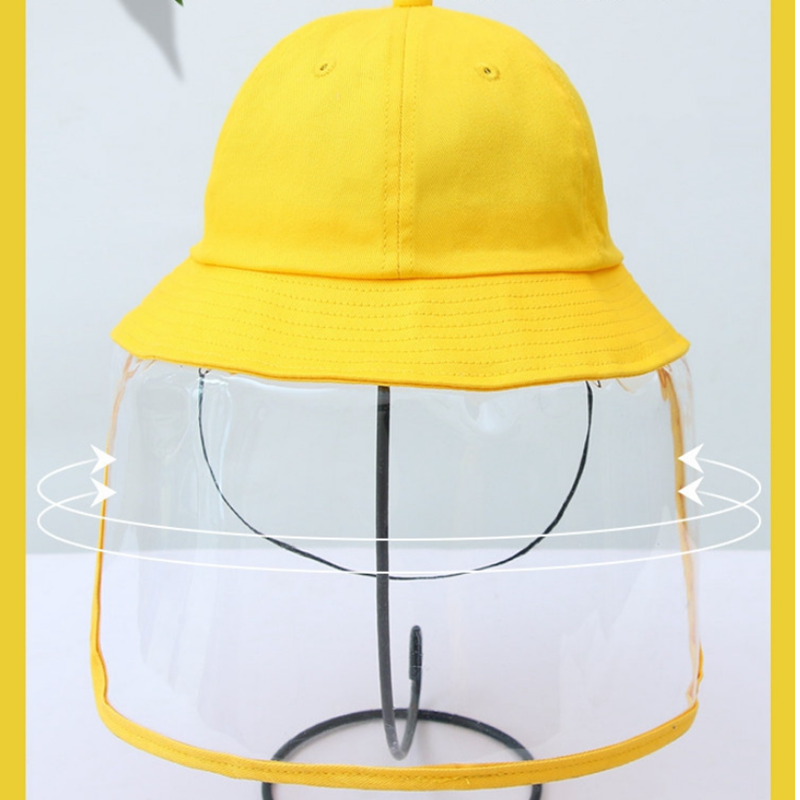 

Children's Anti-fog Hat Dustproof Bucket Hat Yellow for Boys and Girls Anti-Dust
