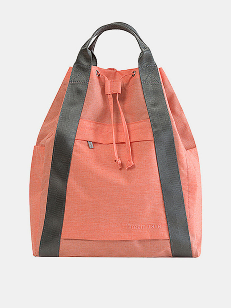 Women Waterproof Large Capacity Drawstring Travel Handbag Duffel Bag