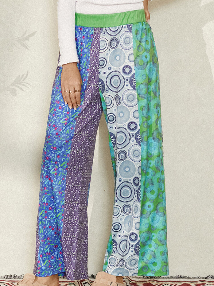 Vintage Ethnic Print Long Casual Loose Pants for Women