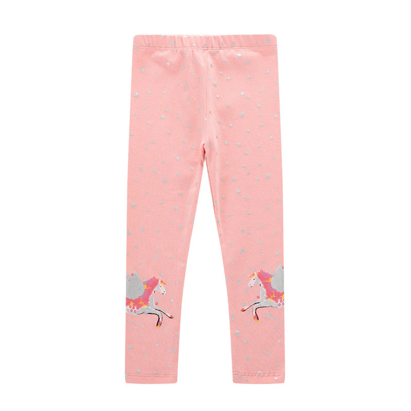 Girl's Unicorn Pattern Star Print Casual Pajama Pants For 1-9Y