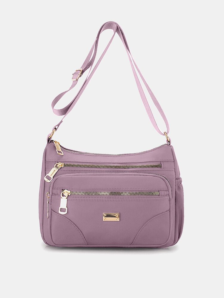 JOSEKO Women's Oxford Cloth Multilayer Lightweight Shoulder Bag Large Capacity Mom Messenger Bag