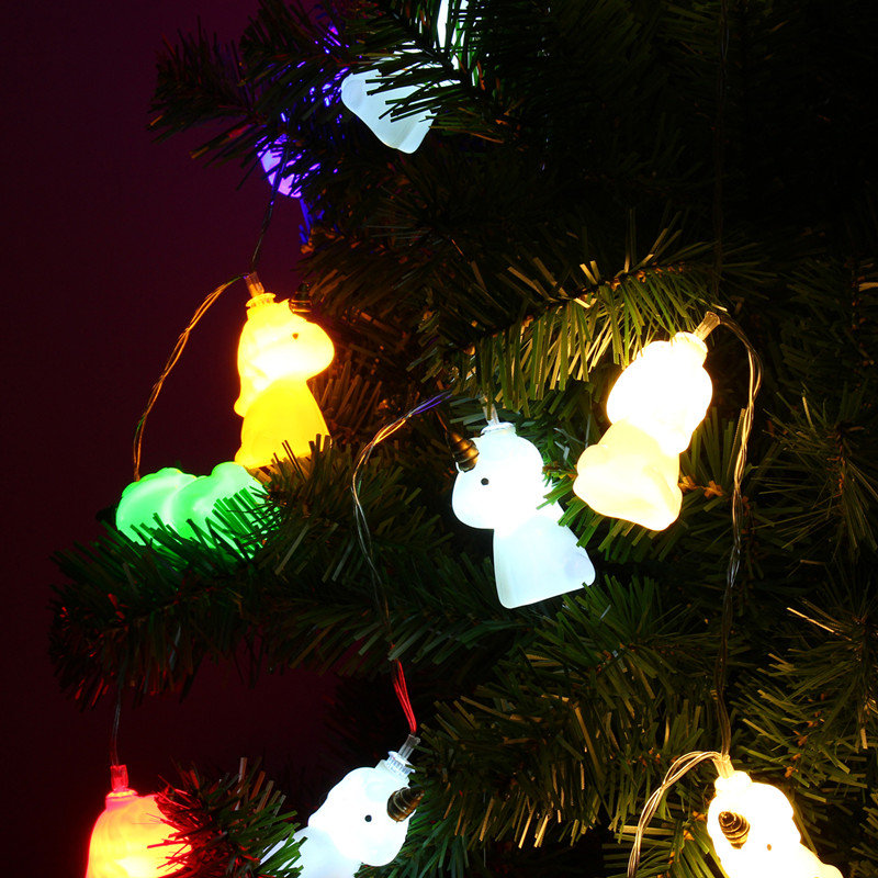  Battery Powered 1.8M 10LEDs Unicorn Shaped Indoor Lanterns Novelty Fairy String Light For Christmas