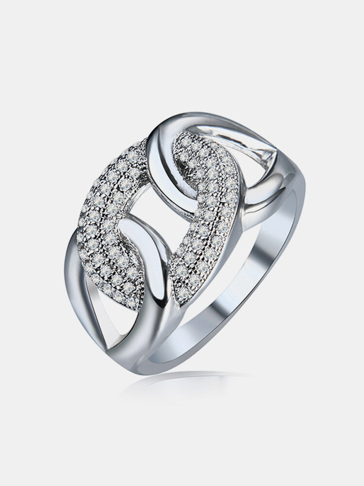 Women's Luxury Ring Circle Zircon Elegant Ring 