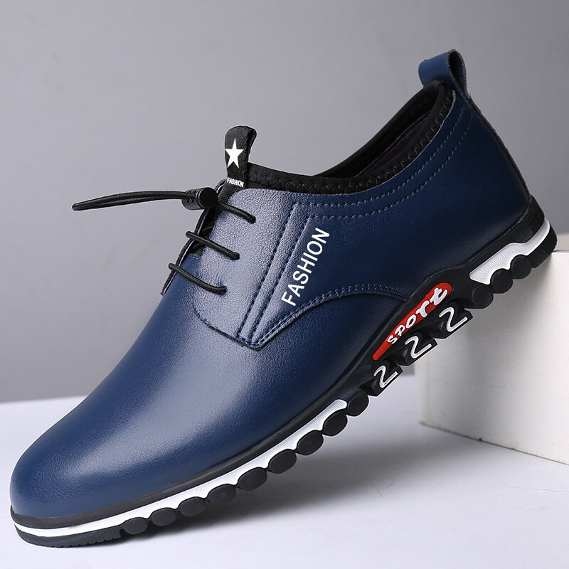 Men Comfortable Soft Lace Up Business Casual Leather Shoes