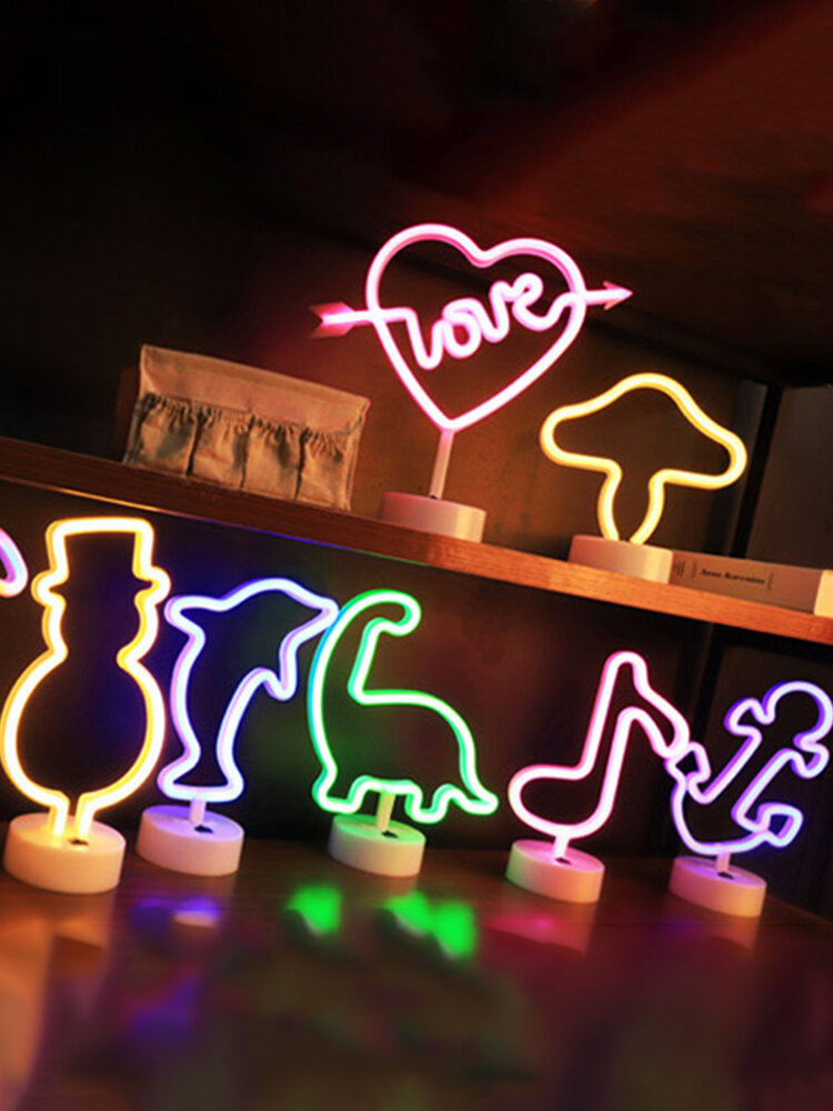 Rainbow Led Neon Night Light Sign Holiday Xmas Party Wedding Decorations Kids Room Home Decor 