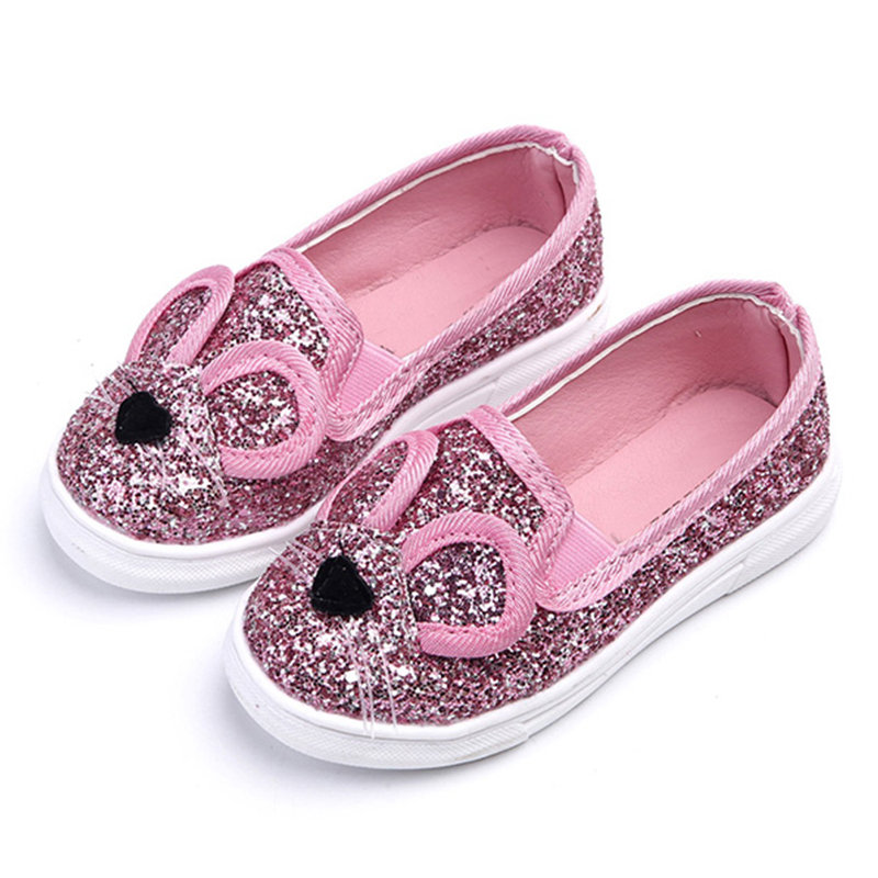 Girls Bling Sequined Upper lovely Comfy Flat Shoes