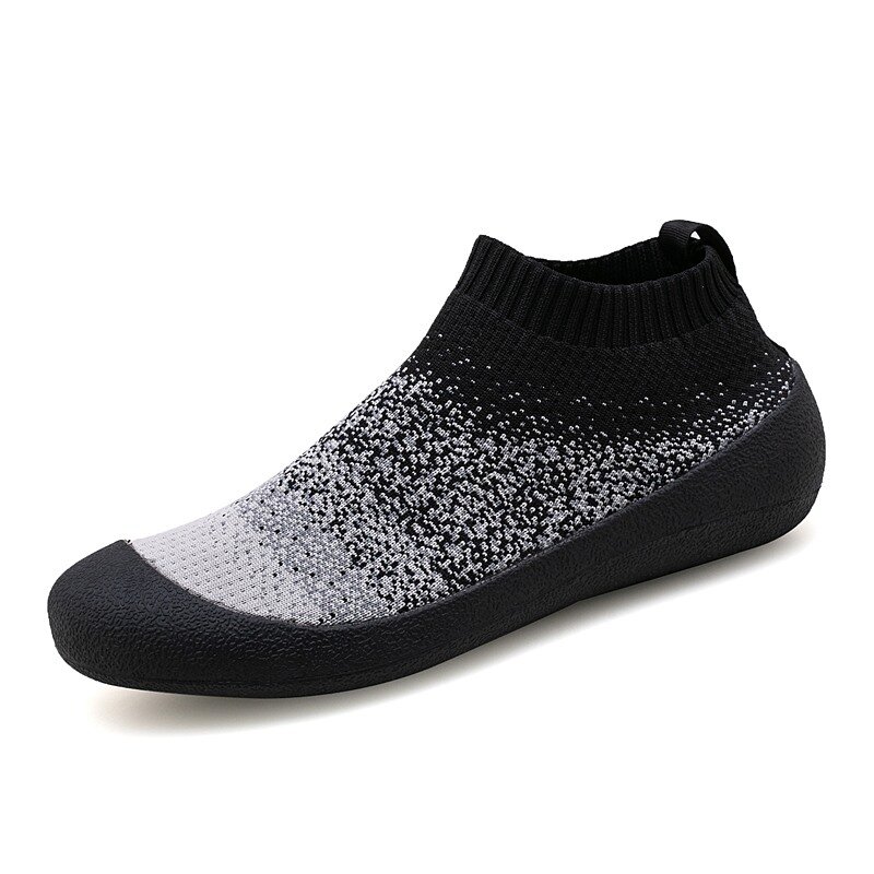 Men Knitted Fabric Breathable Non Slip Anti-colision Sport Casual Sneakers