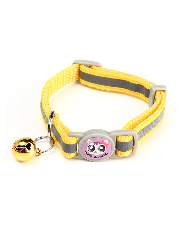 

12Pcs/Lot Pet Cat Safety Collar with Bell Reflective Breakaway Kitten Dog Collar