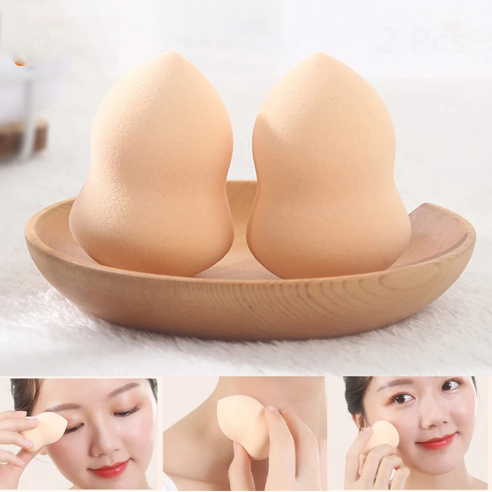

2Pcs Makeup Sponge Beauty Egg Dry-Wet Dual Use Foundation Concealer Make Up Tools Cosmetic Puff