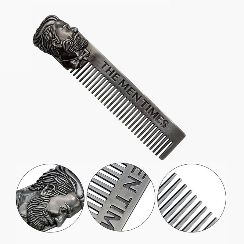 

Stainless Steel Beard Comb Vintage Men's Beard Style Comb Hair Beard Comb Hair Care Comb