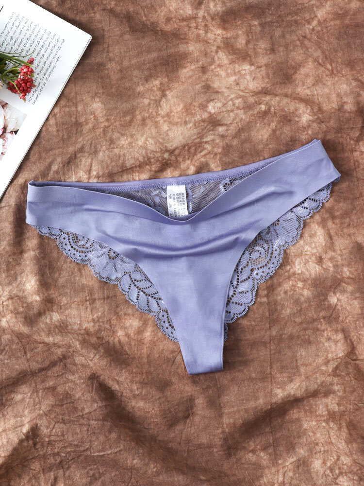 Women Floral Lace See Through Low Waisted Sexy Thongs от Newchic WW