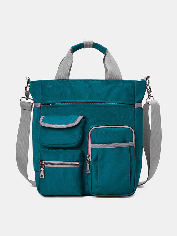 Women Nylon Waterproof Large Capacity Crossbody Bag Multi-function Business Computer Handbag