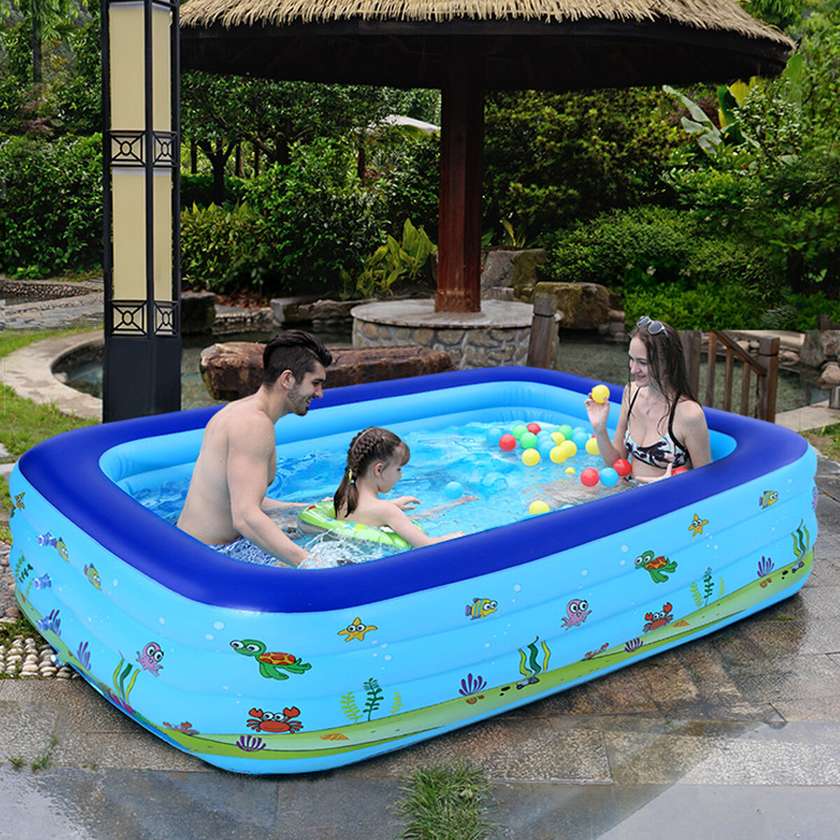 

Children's Inflatable Swimming Pool Adult Home Paddling Pool Thickened Wear-Resistant Marine Ball Inflatable Swimming Po