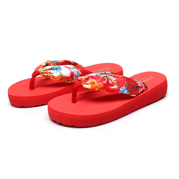 Big Size Colorful Ribbon Clip Top Flip Flops Summer Outdoor Holiday Beach Slippers