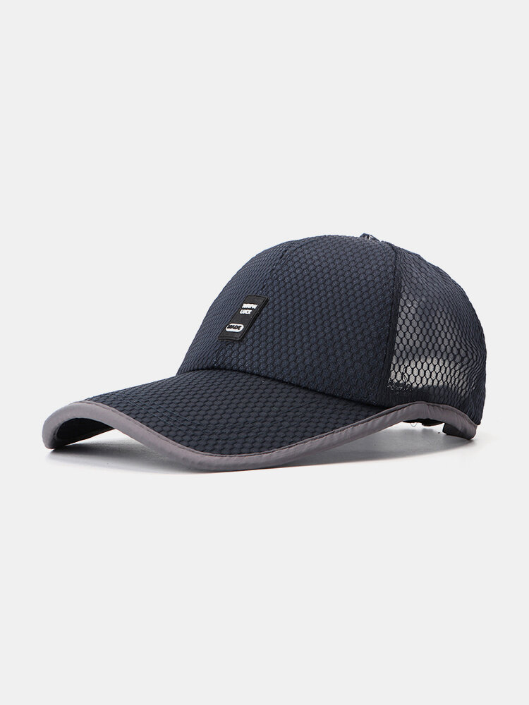 Men Summer Cotton Mash Breathable Baseball Hat Outdoor Casual Sunscreen Hat