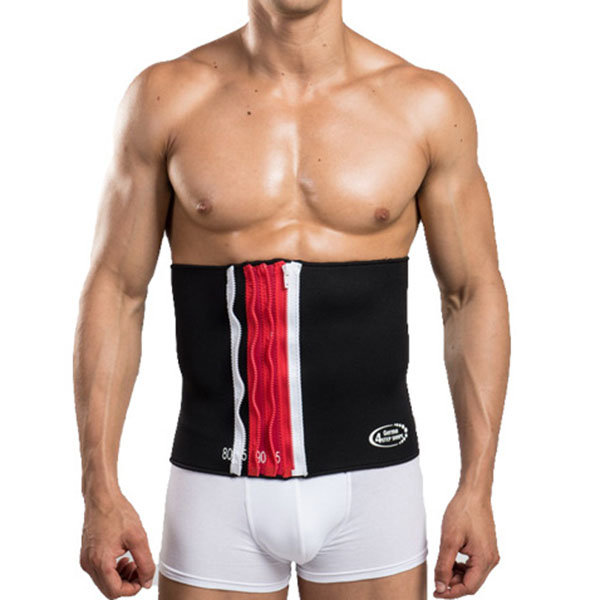 

Men Waist Trainer for Weightloss Corset Body Shaper Adjustable Widen Zipper Support Waist Belly, Black