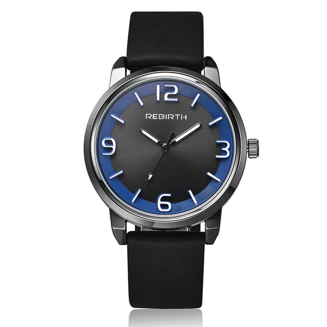 

REBIRTH Casual Silicone Sport Big Number Quartz Wrist Watch Minimalist Watches for Men Women, Red;black;blue;white